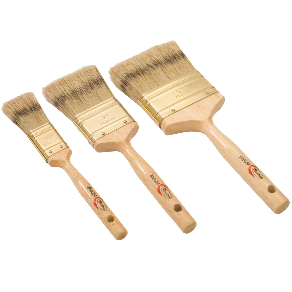 Natural Badger-Style China Bristle Brushes