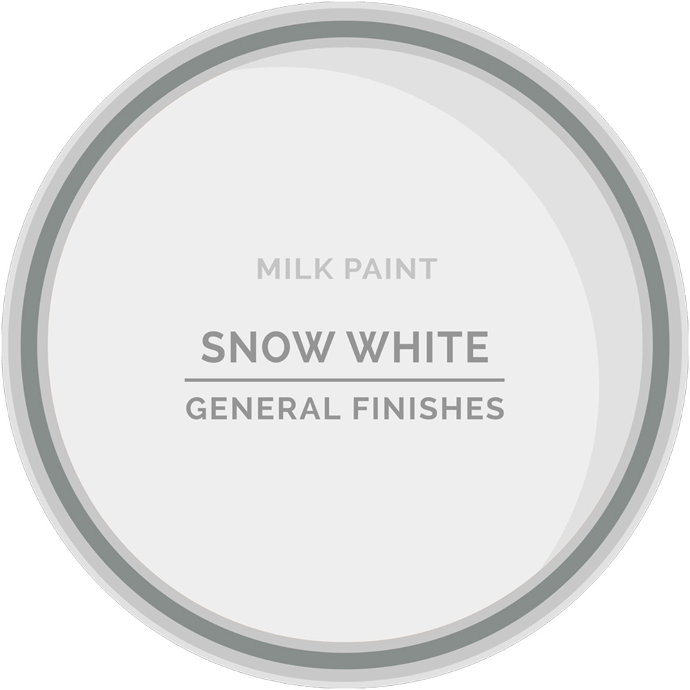 General Finishes Snow White Milk Paint from top