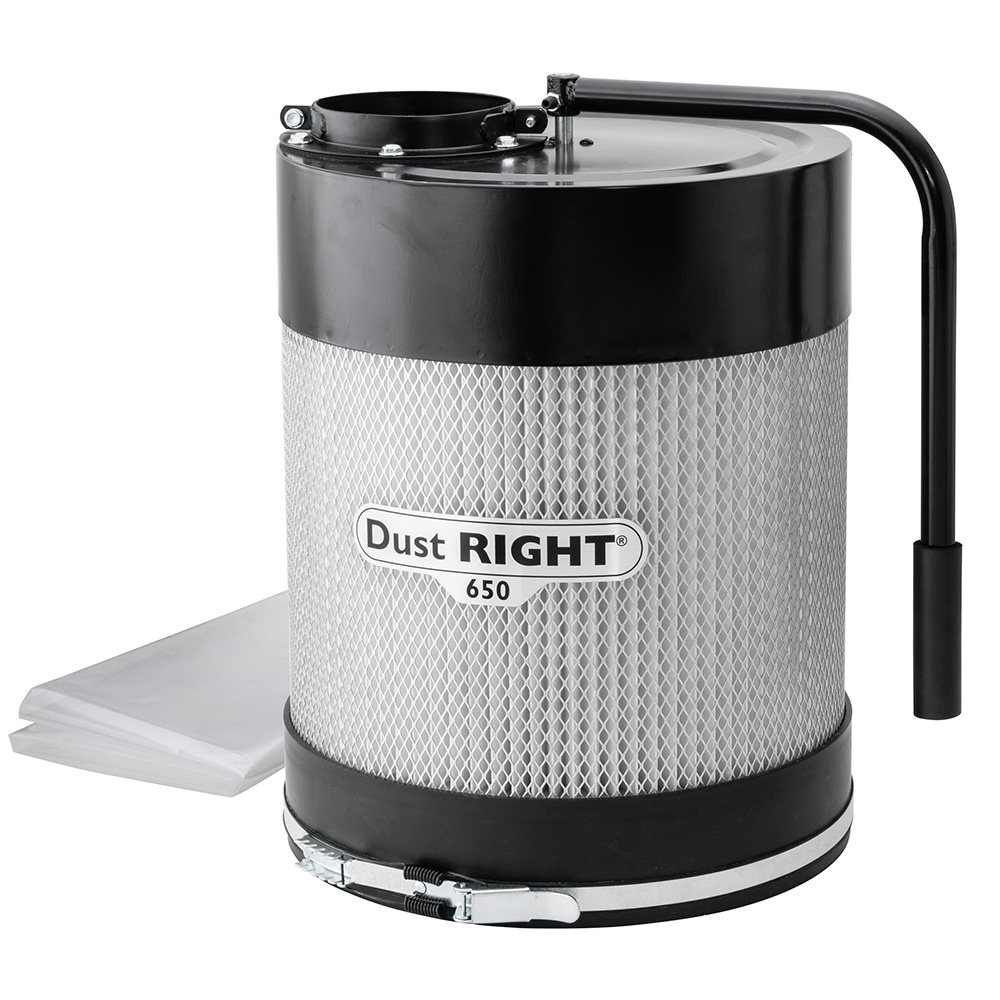 The Canister Filter and included Plastic Dust Bag