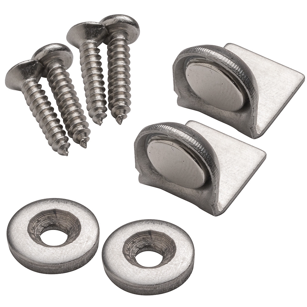 Angle-Mount Stainless Steel Magnetic Catch - main pic