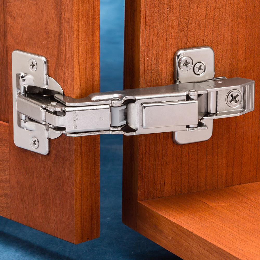Full Overlay Blum&reg; 170&deg; Snap Close Clip Top Frameless Hinges, Pair - main pic