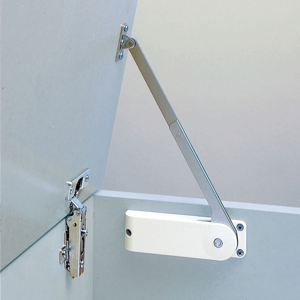 Sugatsune HDS-20 Soft-Down Lid Stay, White, Left-Side, Light-Duty - main pic