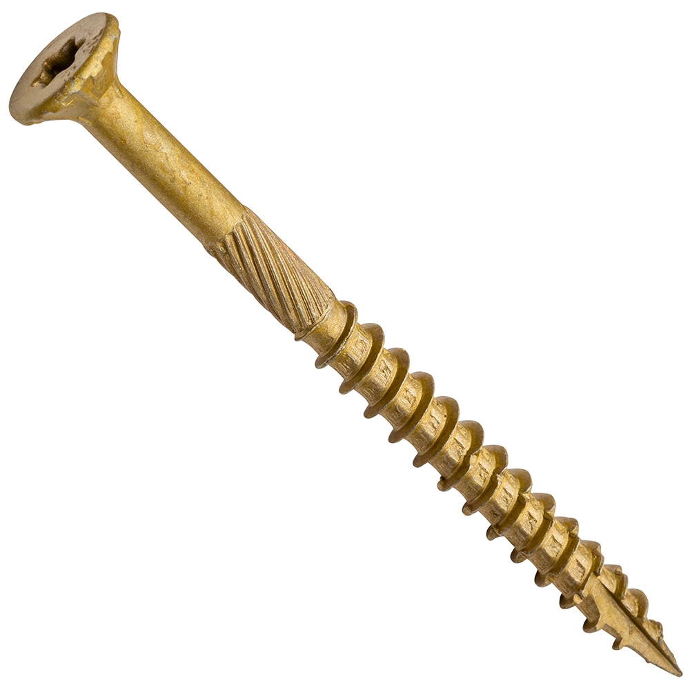 Centerline #10 x 3'' Flat Head Star Drive Fluted-Tip Wood Screws, Exterior Bronze Ceramic, 50-Pack - main pic
