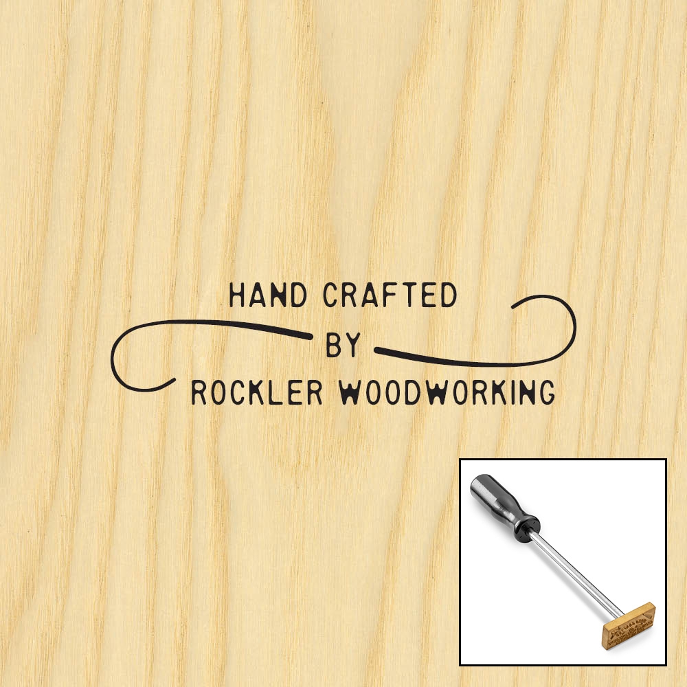 Three-Line Double Curl Branding Iron, Torch-Heated Handle - main pic