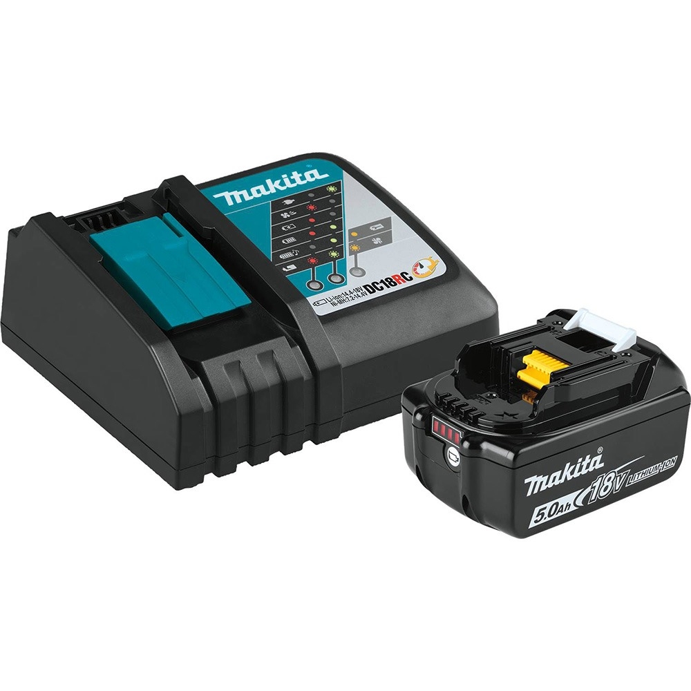 Makita 18V LXT Lithium-Ion Battery and Charger Starter Set, 5.0Ah (BL1850BDC1) - main pic
