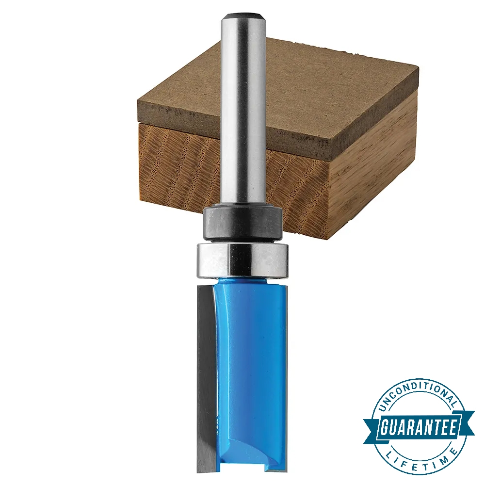 Rockler Pattern Flush Trim Router Bit - 1/2" Dia x 1" H x 1/4" Shank