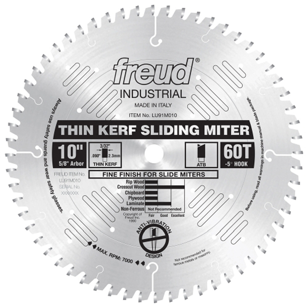 Freud&reg; LU91M Industrial Thin Kerf Sliding Compound Miter Saw Blades - main pic