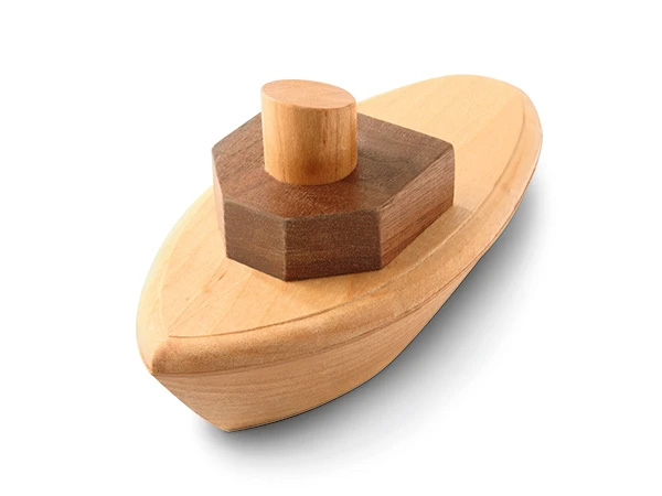 Large wooden tugboat toy