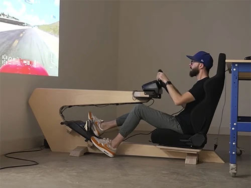 Chris Salomone's video game racing seat