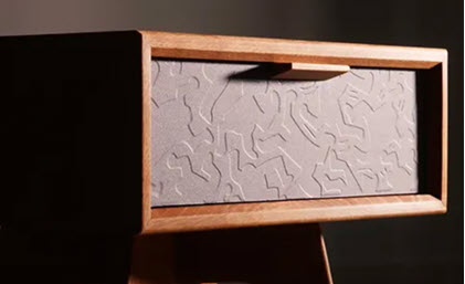 embossed bedside table