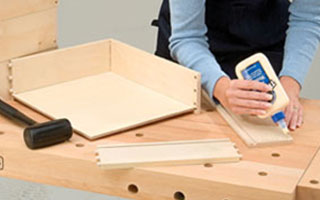 gluing drawer