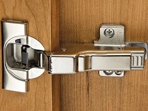 Blum european hinge installed in a cabinet
