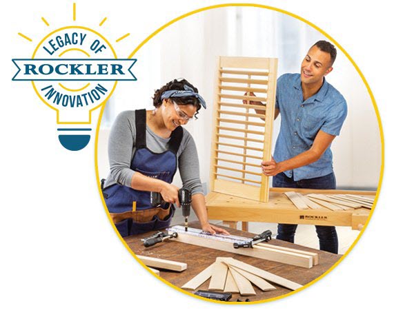 man and women making custom wood shutters
