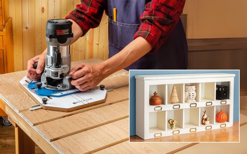 cubby cabinet made with router dado jig