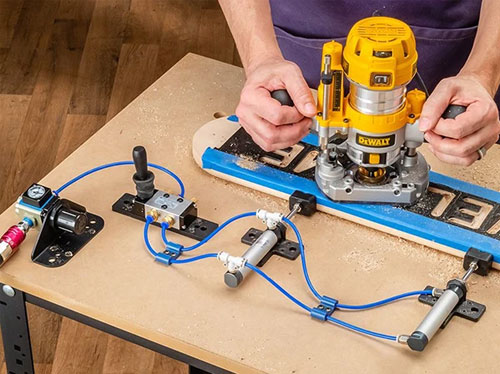 Pneumatic clamping system
