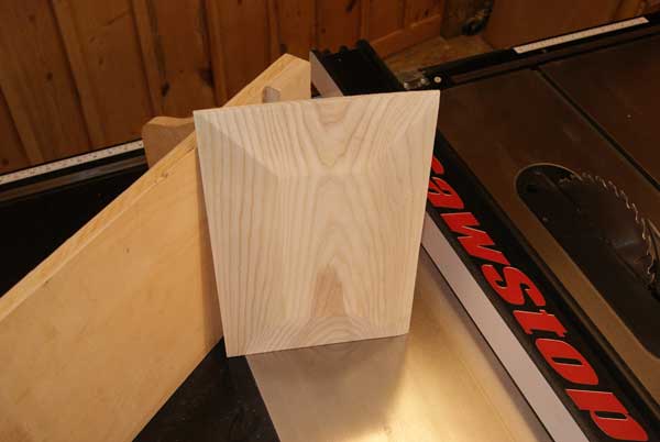 Making a raised panel with a table saw jig
