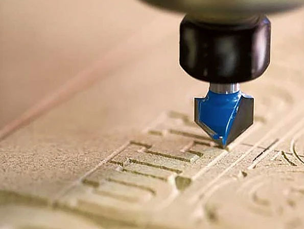 Cutting lettering using a CNC router