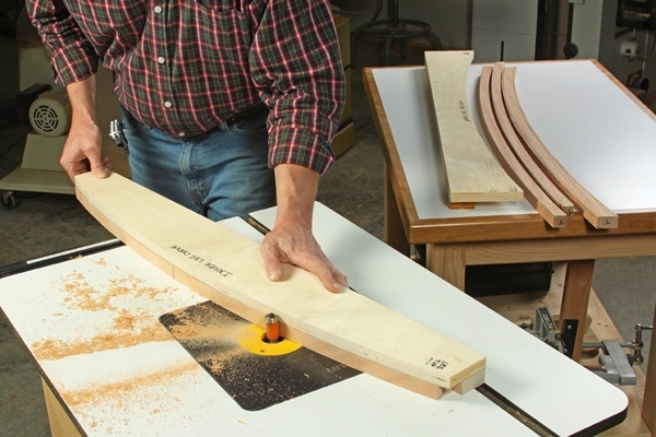 Using a plywood template to route furniture parts