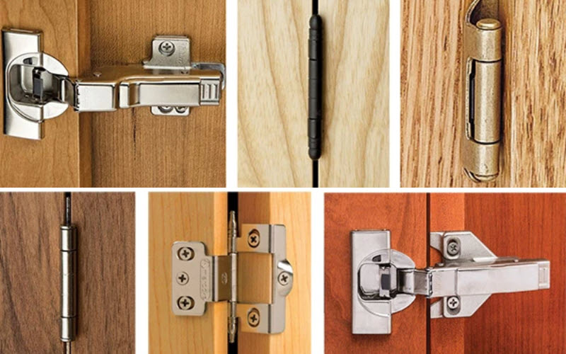 selection of cabinet hinges