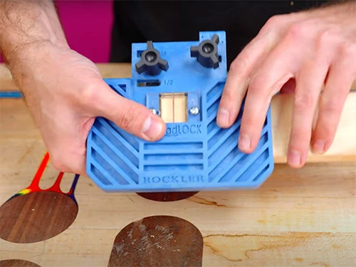 Attaching beadlock joinery kit to piece of lumber