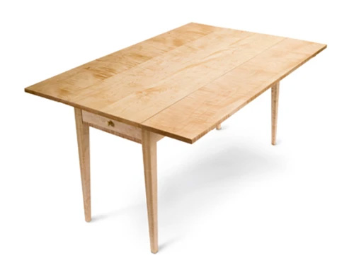 Updated classic shaker-style drop-leaf dining table