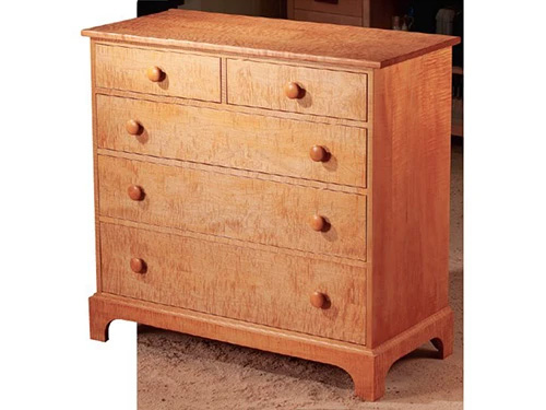 Shaker dresser made with flame maple