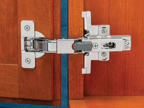Salice european-style hinge mounted on a lipped door