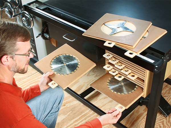 table saw blade mounting
