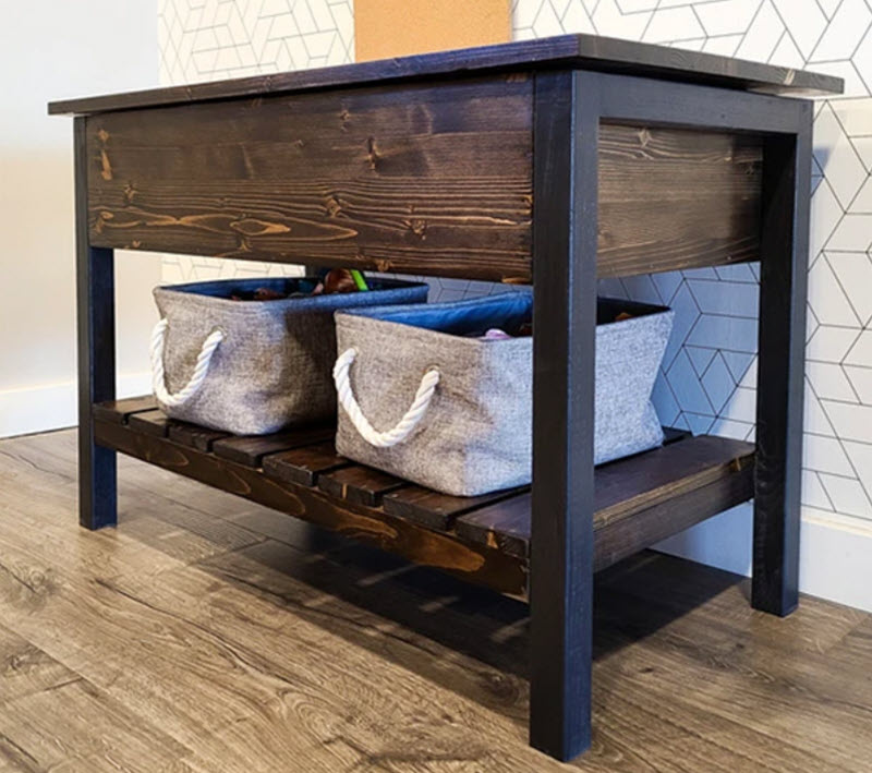 storage bench finished project