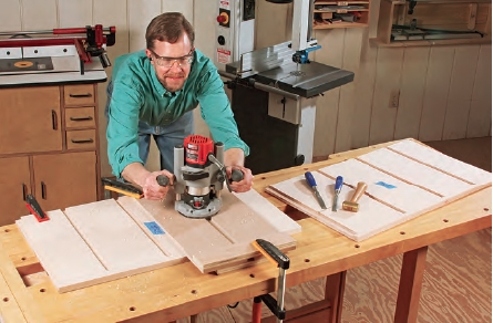 Cutting shaker dresser panels with router