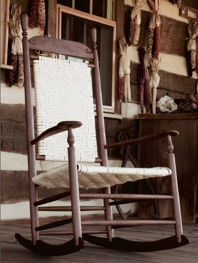 Shaker-Inspired woven rocking chair