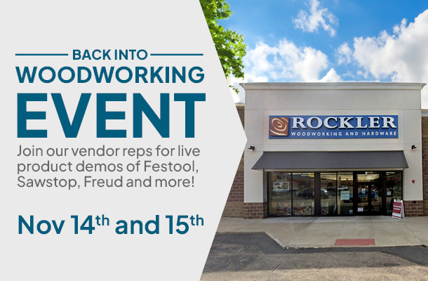 Back to woodworking event November 14th and 15th