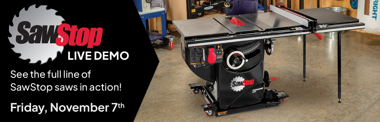 SawStop Live Demo Friday November 7th