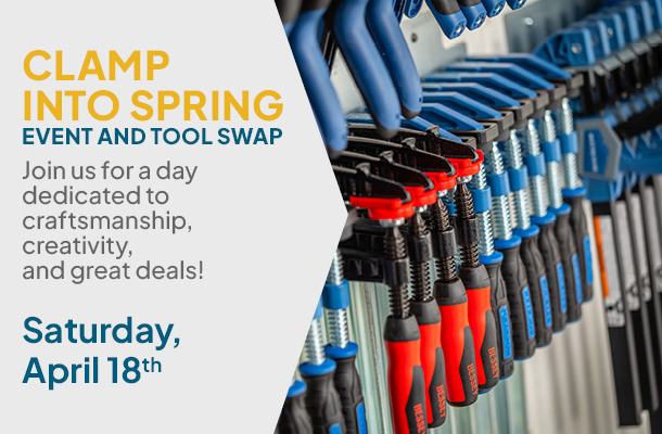 Clamp event and tool swap April 18th