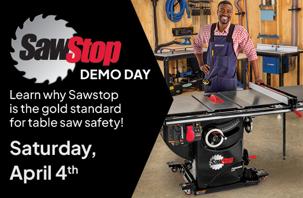 SawStop demo day, Saturday April 4th