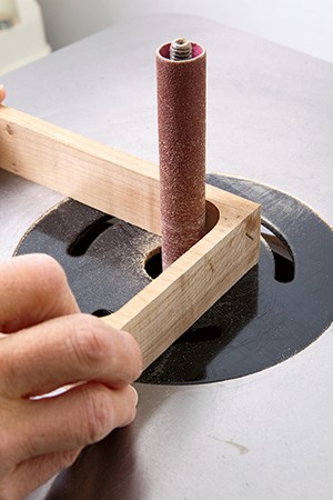 sanding center of box
