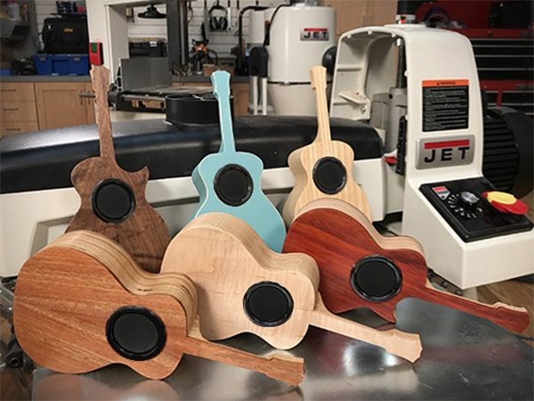 guitar shape wireless speakers
