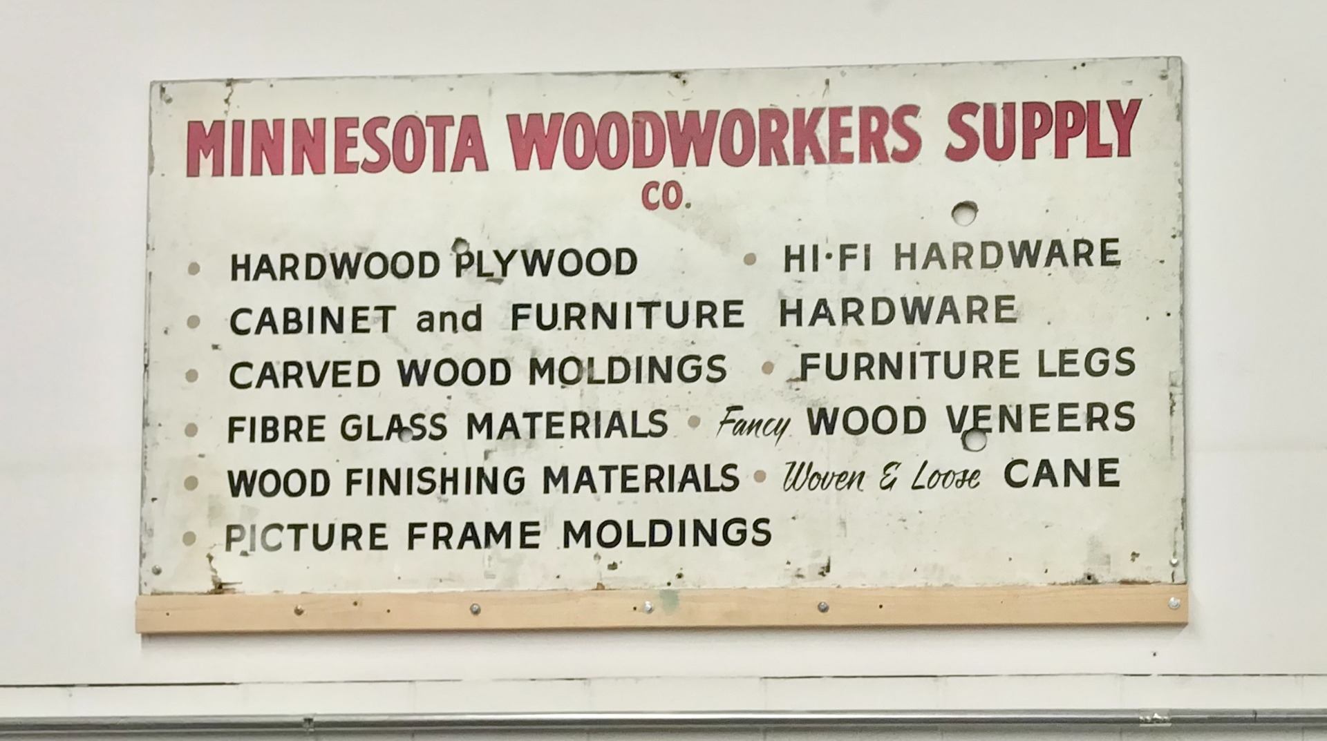minnesota hardware supply store sign