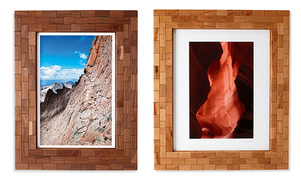 wood brick pattern picture frame plan link