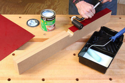 Flattening laminate on plywood edge