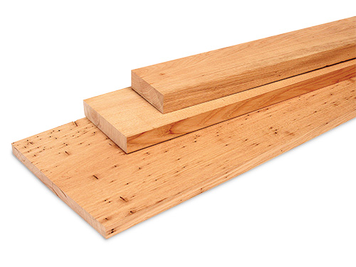 Selection of pieces of American chestnut lumber