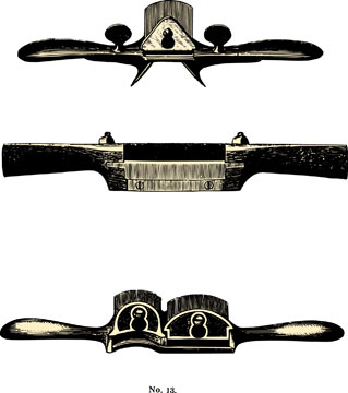 Engraved antique spokeshave examples
