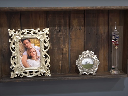 Antique apple crates turned into expressive wall art