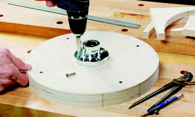 Screwing faceplate onto longworth bowl chuck blank