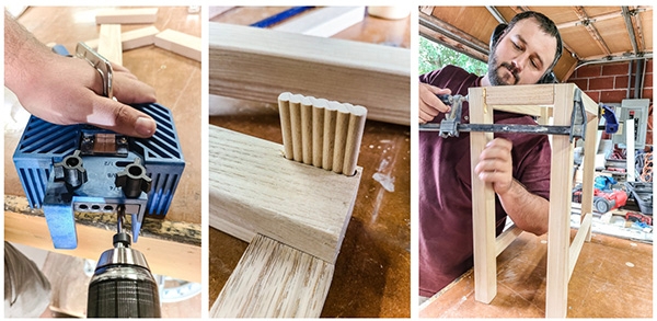 assembling table with beadlock tenons