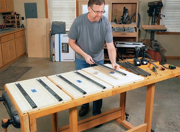 installing drawer slides on cabinet sides