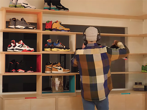 Built in livingroom shelving unit