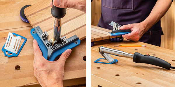 branding iron in use and cooling on rack