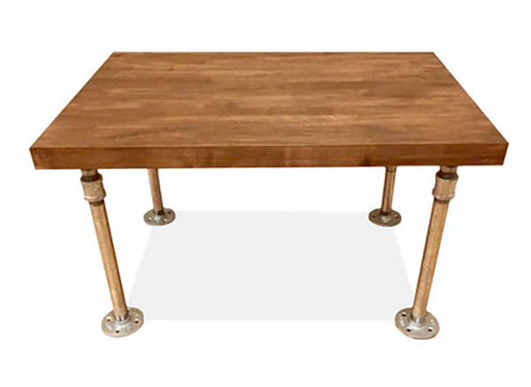 Coffee table project with a butcher block tabletop