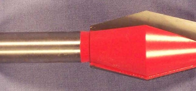 Close up of a Freud butterfly spline bit